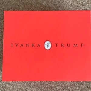 A pair of gold Ivanka Trump heels